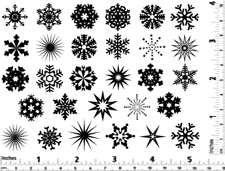 Kleine Schneeflocken-Aufkleber - Kegel 017 - Geschmolzenes Glas