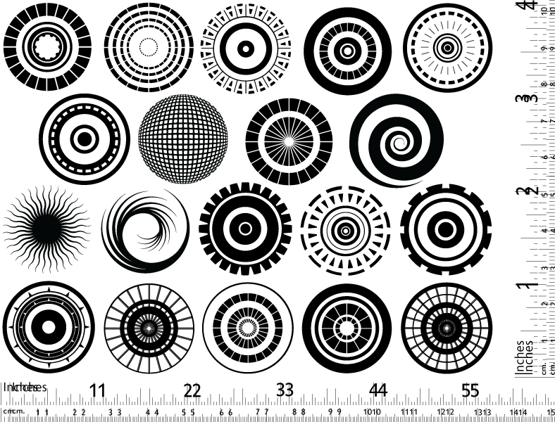 Kleine Kreis-Aufkleber - Kegel 017 - Geschmolzenes Glas