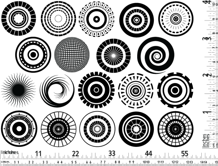 Kleine Kreis-Aufkleber - Kegel 017 - Geschmolzenes Glas
