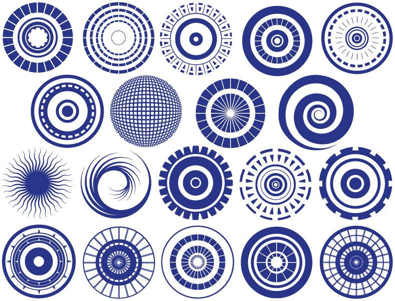 Kleine Kreis-Aufkleber - Kegel 017 - Geschmolzenes Glas