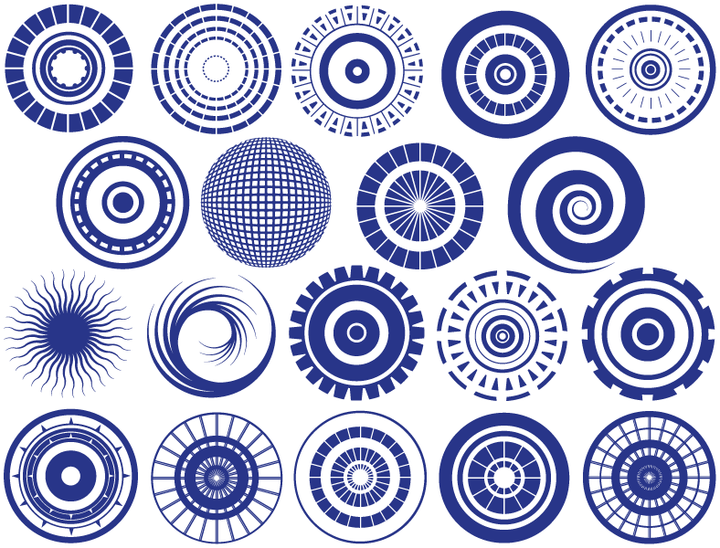 Petites Décalcomanies Cercle - Céramique Cône 6 - En-glaçure