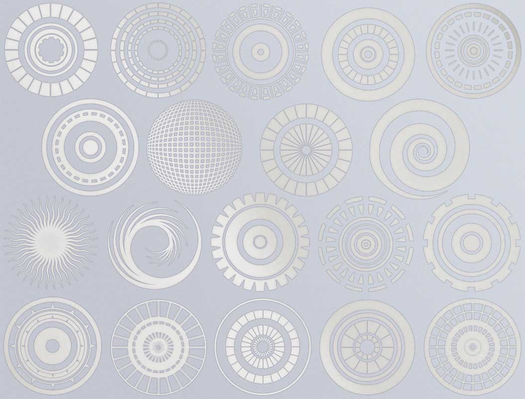 Kleine Kreis-Aufkleber - Kegel 017 - Geschmolzenes Glas