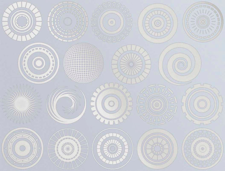 Kleine Kreis-Aufkleber - Kegel 017 - Geschmolzenes Glas