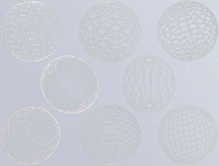 Geometrische Kugelaufkleber - Keramikkegel 017 - Geschmolzenes Glas