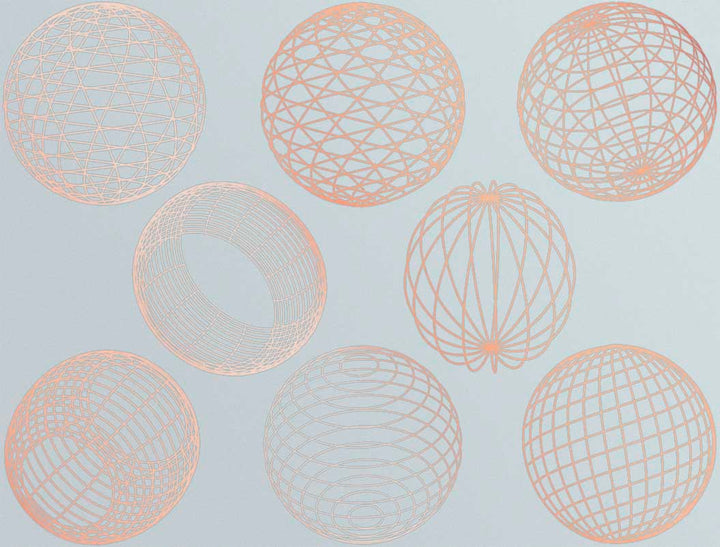 Geometrische Kugelaufkleber - Keramikkegel 017 - Geschmolzenes Glas