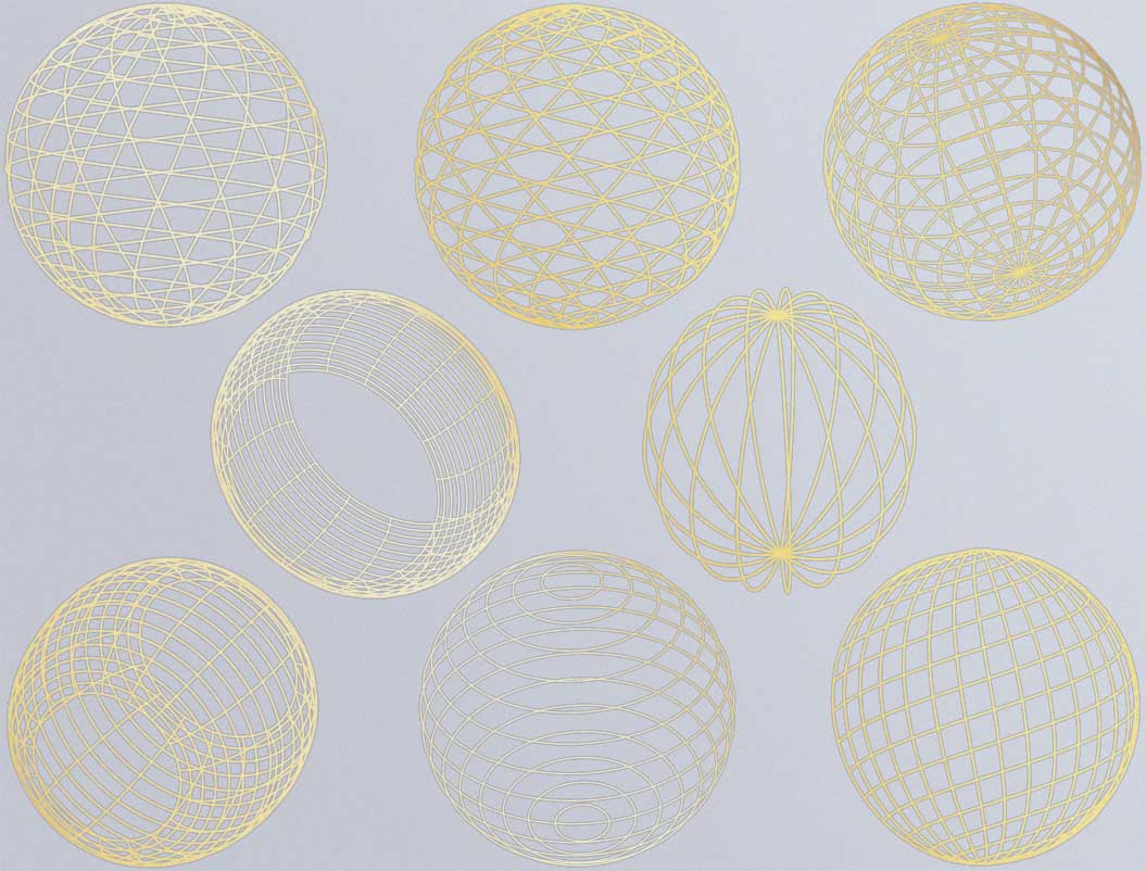 Geometrische Kugelaufkleber - Keramikkegel 017 - Geschmolzenes Glas