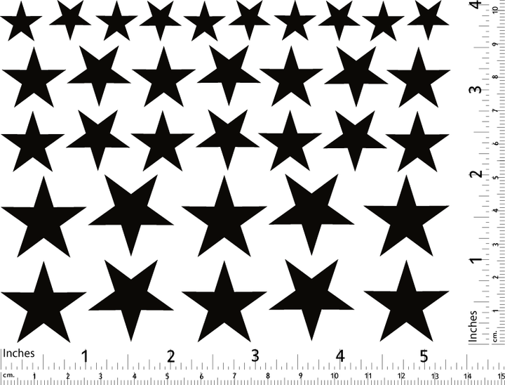 Décalcomanies Étoiles pleines - Céramique Cône 017 - Verre fusionné - Émail