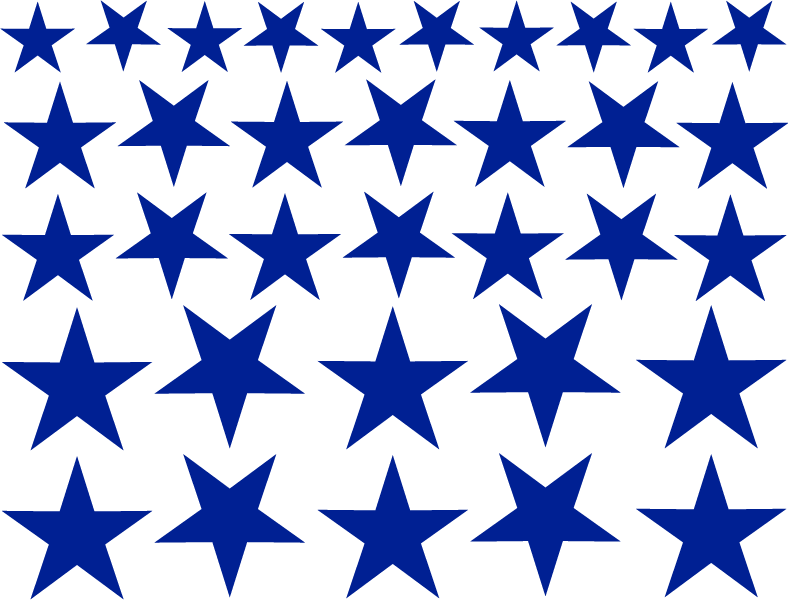 Décalcomanies Étoiles pleines - Céramique Cône 017 - Verre fusionné - Émail