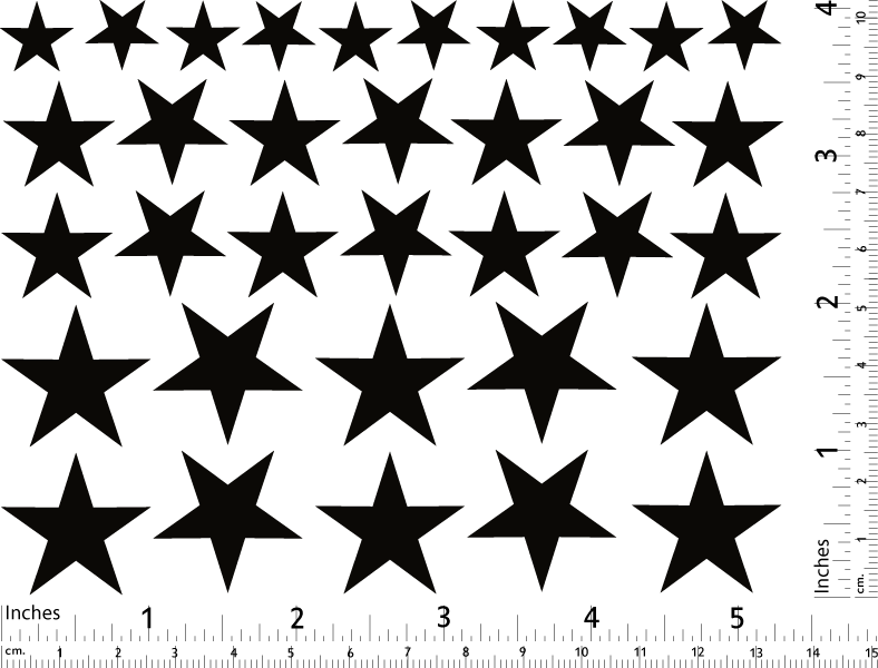 Décalcomanies Étoiles Pleines - Céramique Cône 6 - En-glaçure