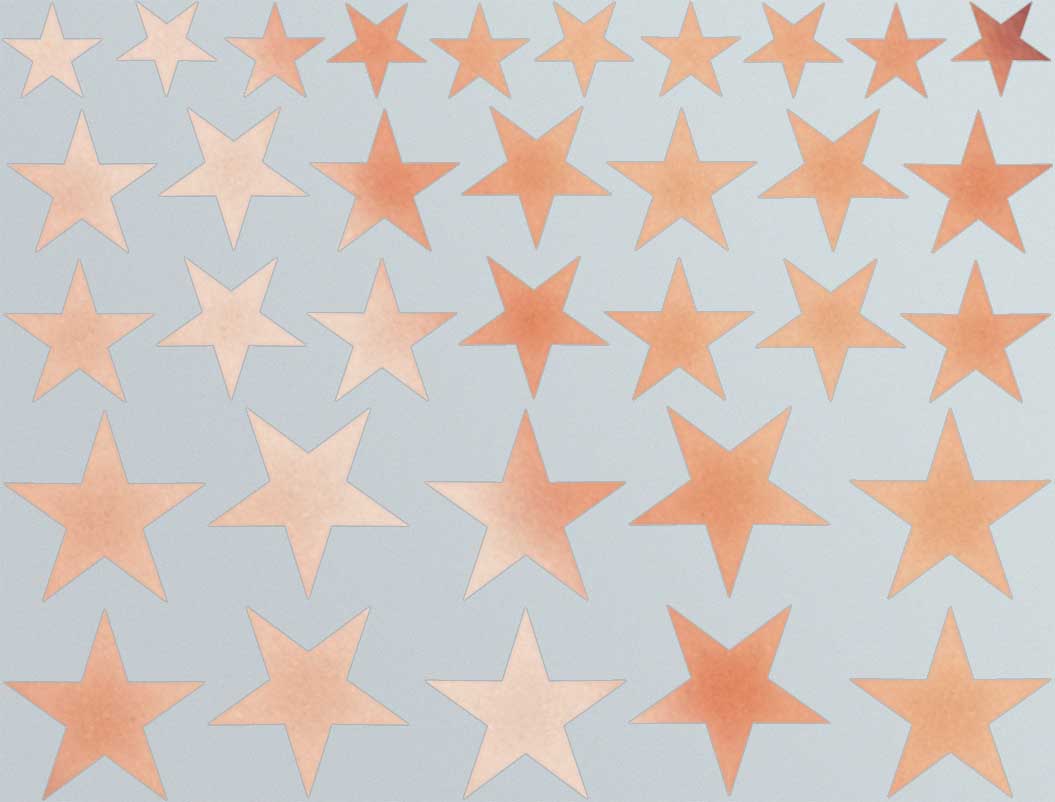 Décalcomanies Étoiles pleines - Céramique Cône 017 - Verre fusionné - Émail