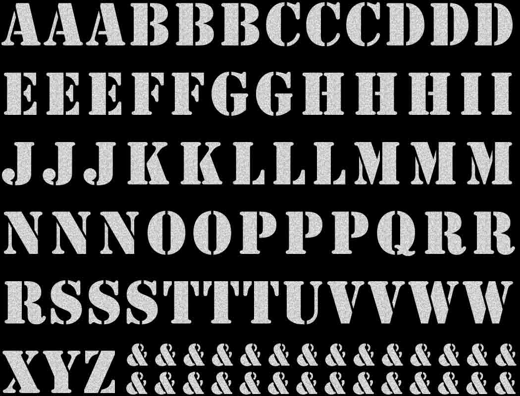 Décalcomanies Alphabet Pochoir - Verrerie - Émail