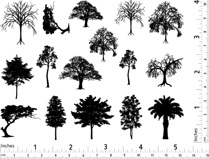 Décalcomanies d'arbres - Verrerie - Émail