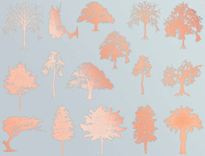 Décalcomanies d'arbres - Verrerie - Émail