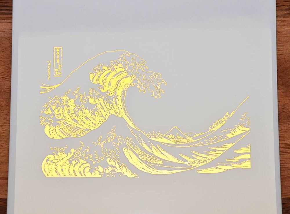 Hokusai Wave Decals - Cone 017 - Fused Glass 
