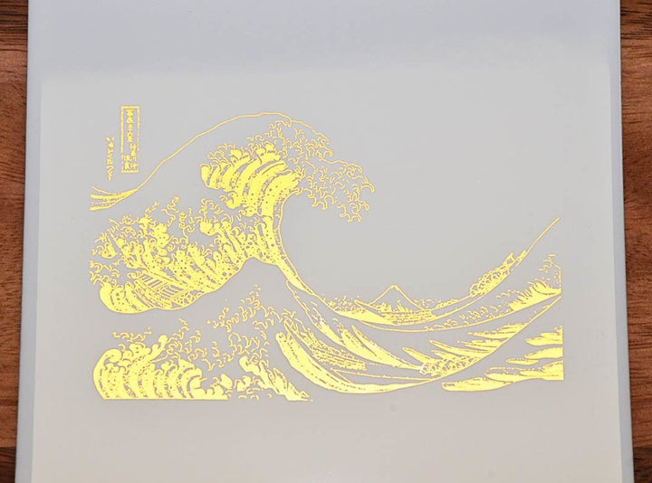 Hokusai Wave Decals - Cone 017 - Fused Glass 