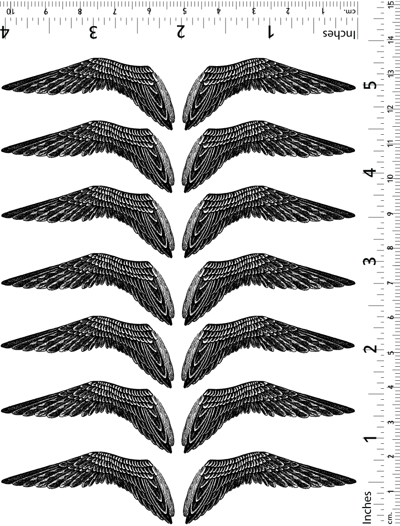 Décalcomanies Aile - Céramique Cône 017 - Verre fusionné - Émail