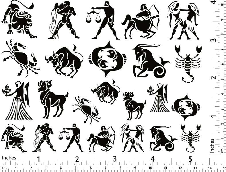 Décalcomanies Zodiaque Astrologique - Verrerie - Émail