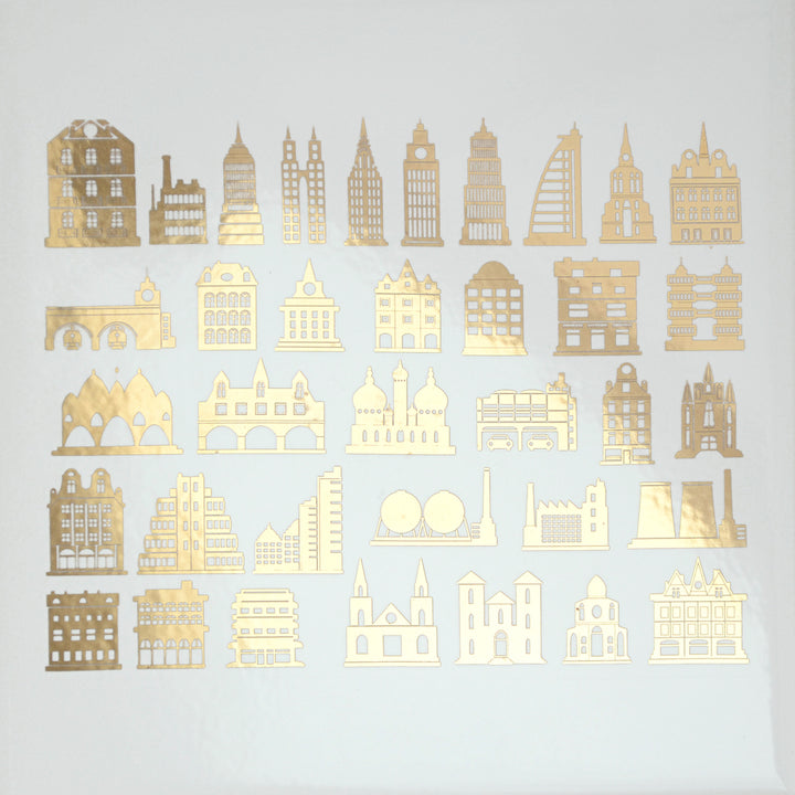 Décalcomanies de bâtiment Skyline architectural - Céramique Cône 017 - Verre fusionné - Émail