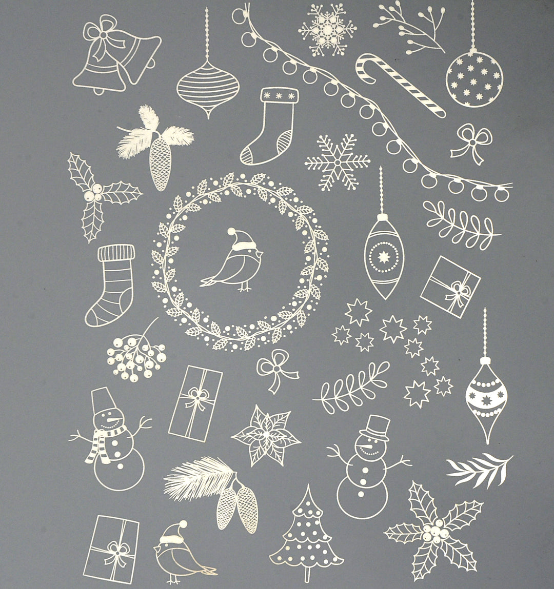 Décalcomanies de garnitures de Noël - Céramique Cône 017 - Verre fusionné - Émail