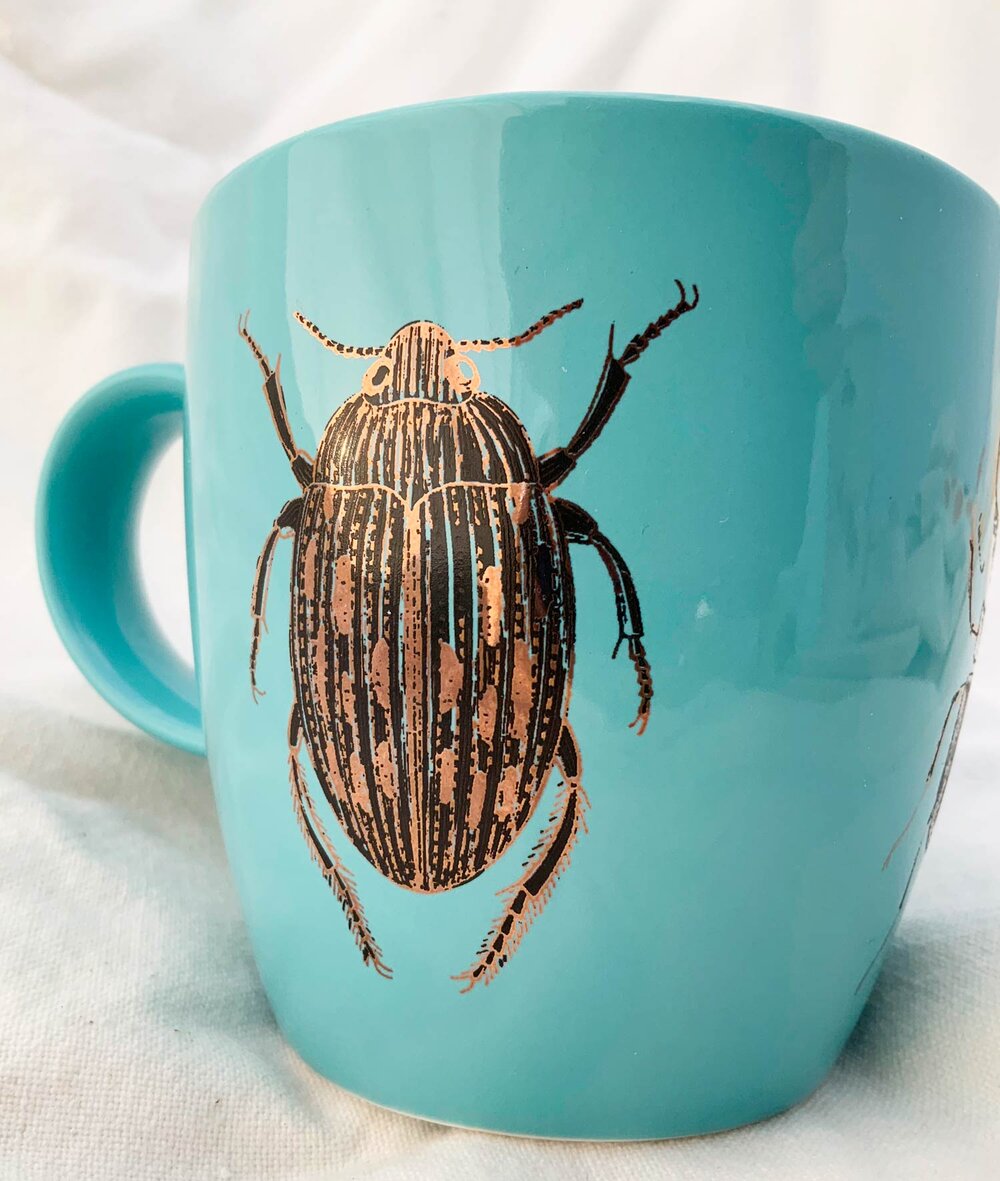 Two-Color Large Scarab Beetle Decals   - Cone 017 - Fused Glass 