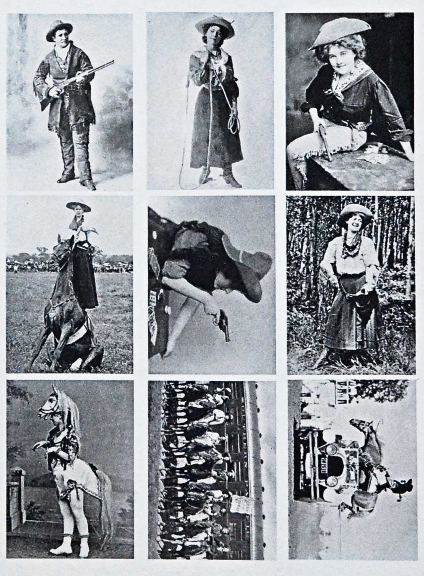 Historische Fotos von Cowgirls des Wilden Westens - Nicht lebensmittelecht - Kegel 017 - Geschmolzenes Glas
