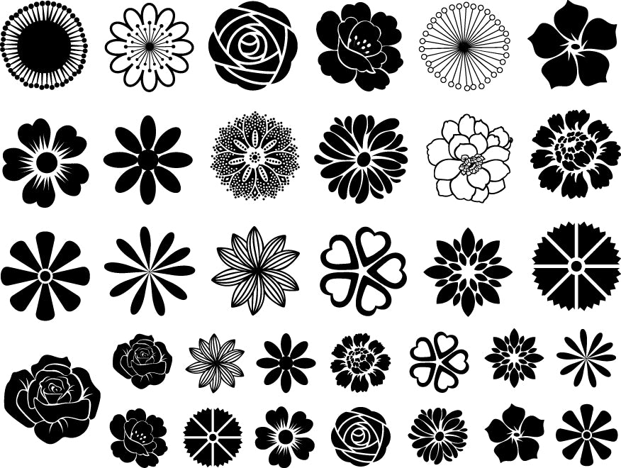 Small Flower Decals - Cone 6 - Inglaze 