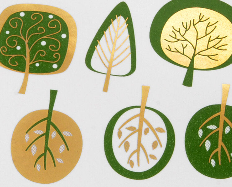 Two-Color Modern Tree Decals - Cone 017 - Fused Glass 