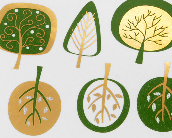 Two-Color Modern Tree Decals - Cone 017 - Fused Glass 