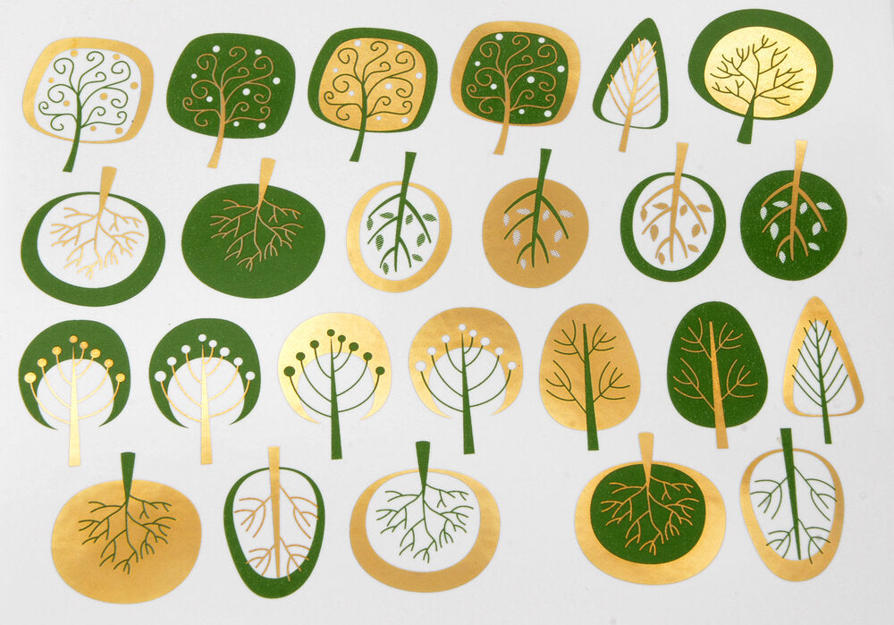 Two-Color Modern Tree Decals - Ceramic Cone 017 - Fused Glass - Enamel ...