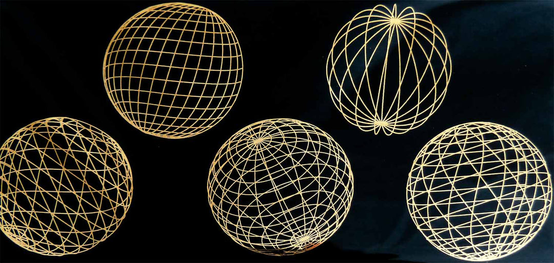 Geometrische Kugelaufkleber - Keramikkegel 017 - Geschmolzenes Glas