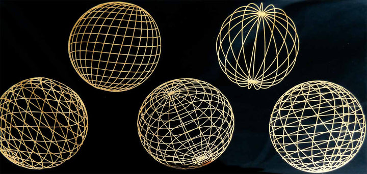 Geometrische Kugelaufkleber - Keramikkegel 017 - Geschmolzenes Glas