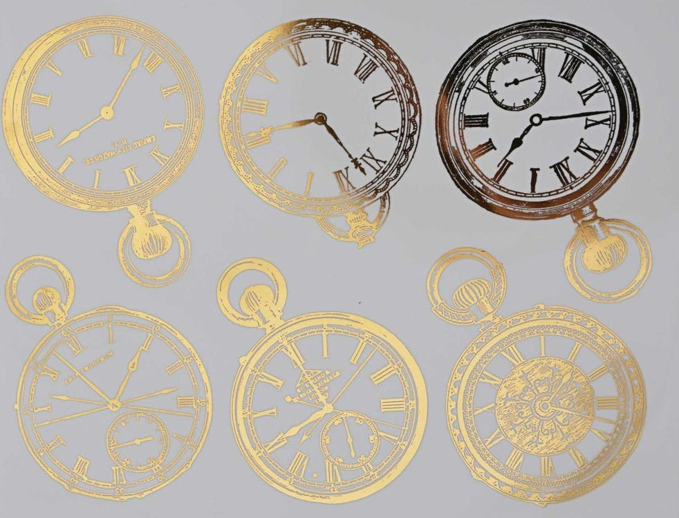 Antique Pocket Watch Decals - Cone 017 - Fused Glass - Enamel ...