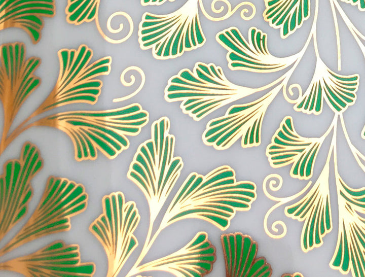 Aufkleber mit zweifarbigem Farnmuster – Kegel 017 – geschmolzenes Glas