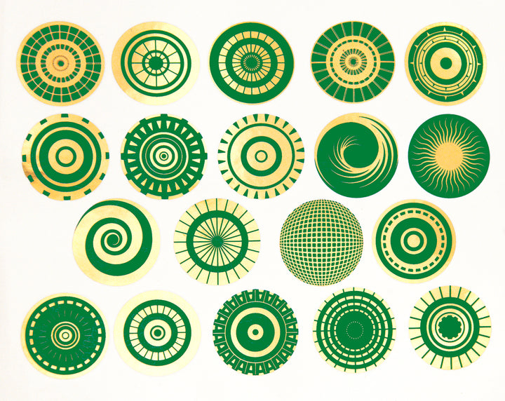 Kleine Kreis-Aufkleber - Kegel 017 - Geschmolzenes Glas