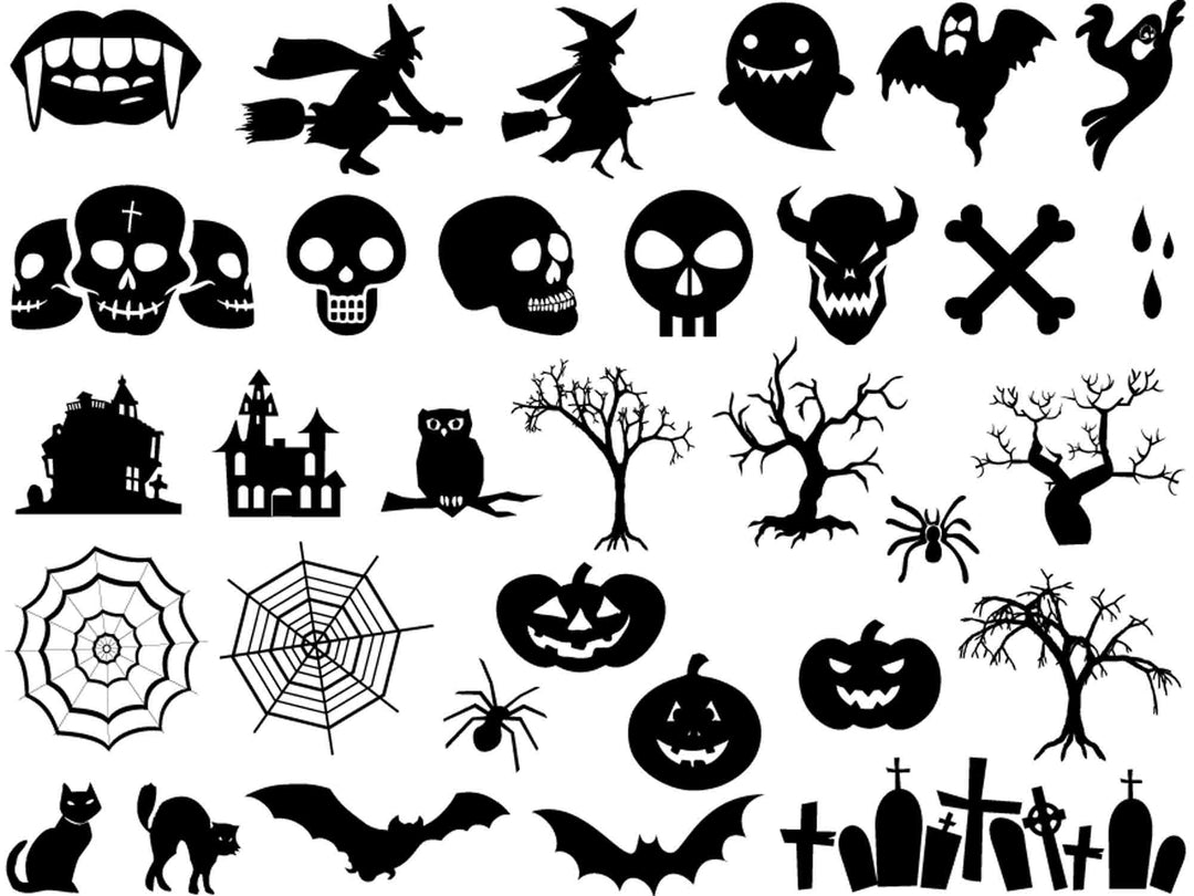 Décalcomanies d'Halloween - Céramique Cône 017 - Verre fusionné - Émail