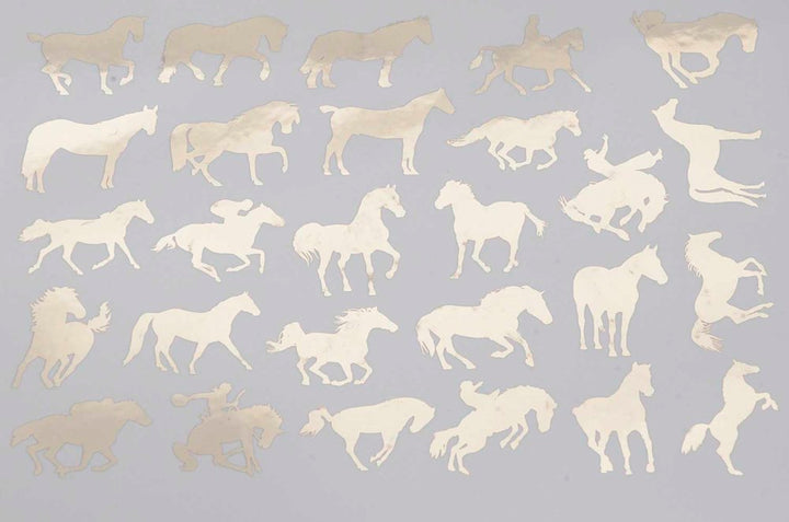 Horse Silhouette Decals - Cone 017 - Fused Glass 