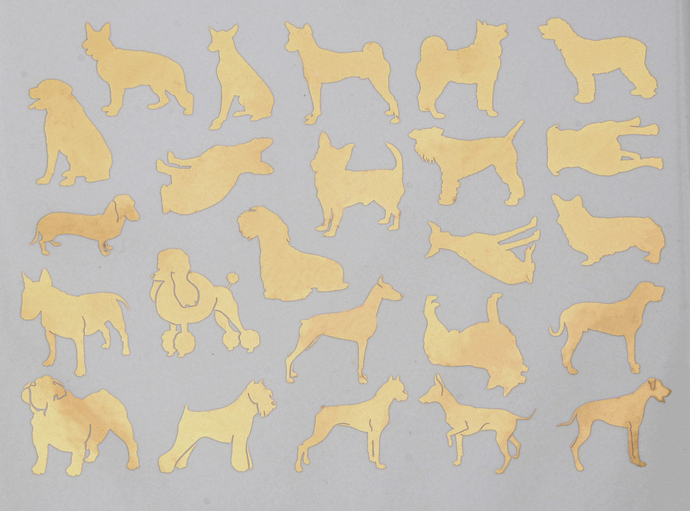 Dog Silhouette Decals - Cone 017 - Fused Glass 