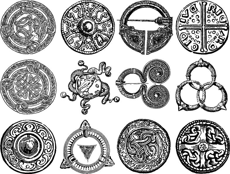 Antique Celtic Decals - Glassware - Cone 021 