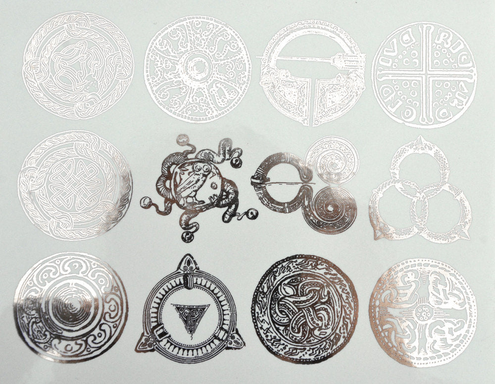 Antique Celtic Decals - Cone 017 - Fused Glass 