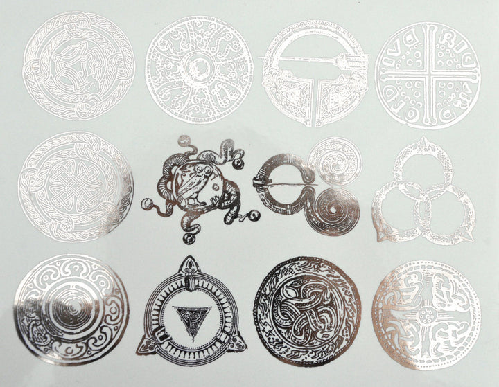 Antique Celtic Decals - Cone 017 - Fused Glass 