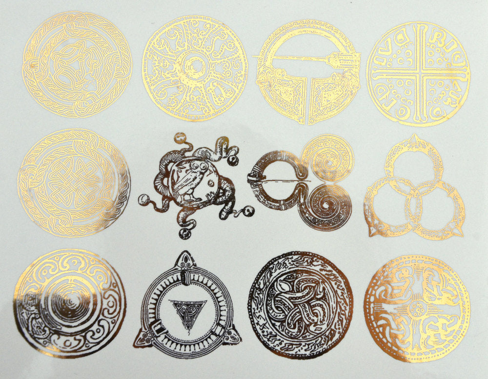 Antique Celtic Decals - Cone 017 - Fused Glass 