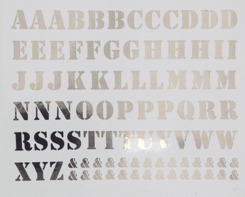 Pochoir Alphabet Décalcomanies - Céramique Cône 017 - Verre fusionné - Émail