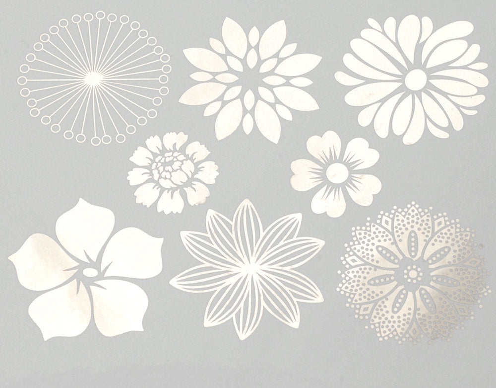 Large Flower Decals - Cone 017 - Fused Glass 