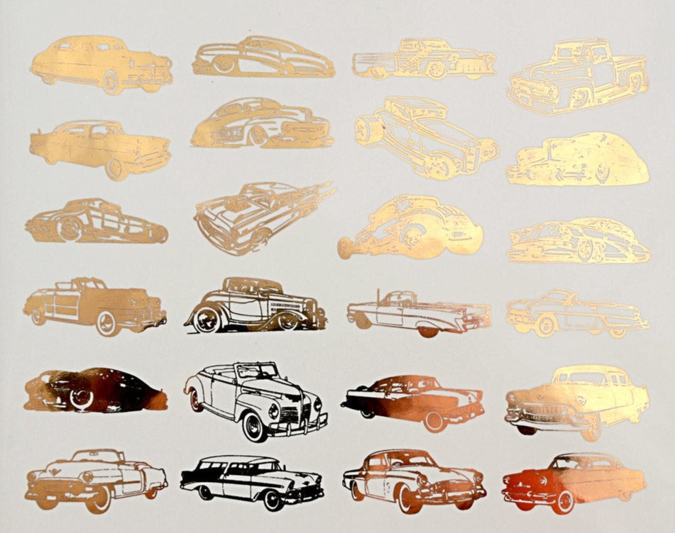 Décalcomanies de petites voitures classiques rétro - Céramique Cône 017 - Verre fusionné - Émail