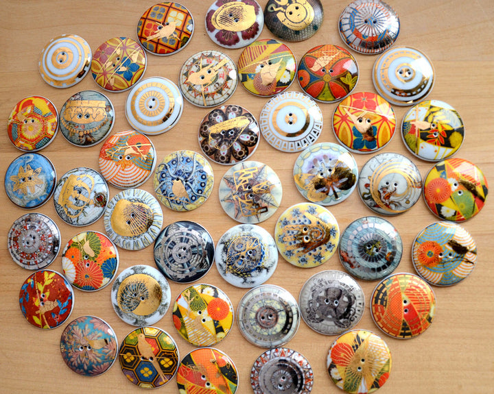 Antique Map Circle Decals - Not Food Safe - Cone 017 - Fused Glass 