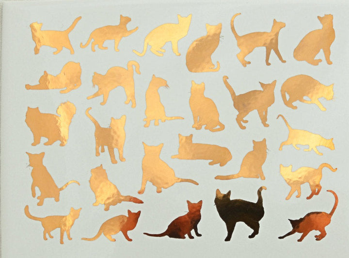 Cat Silhouette Decals - Cone 017 - Fused Glass 