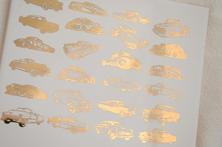 Décalcomanies de petites voitures classiques rétro - Céramique Cône 017 - Verre fusionné - Émail