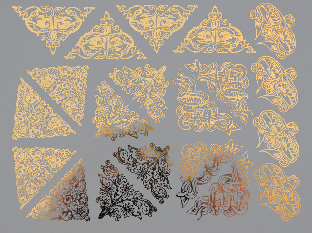 Decorative Corner and Triangle Decals - Cone 017 - Fused Glass 