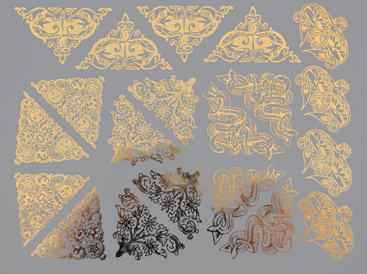 Decorative Corner and Triangle Decals - Cone 017 - Fused Glass 