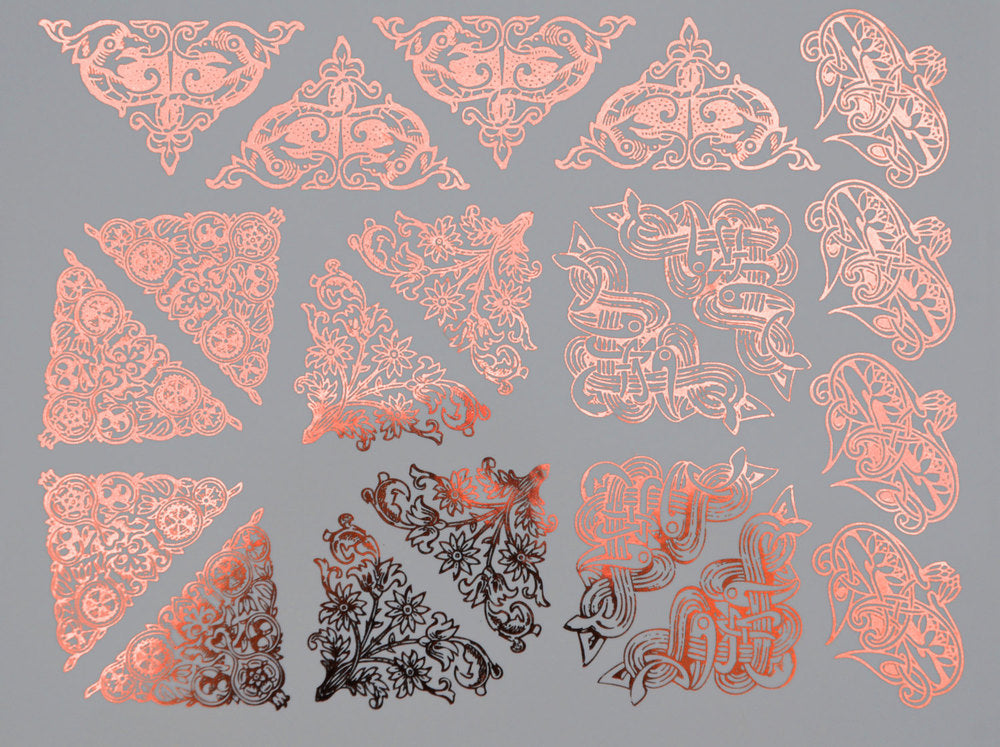 Decorative Corner and Triangle Decals - Glassware - Cone 021 